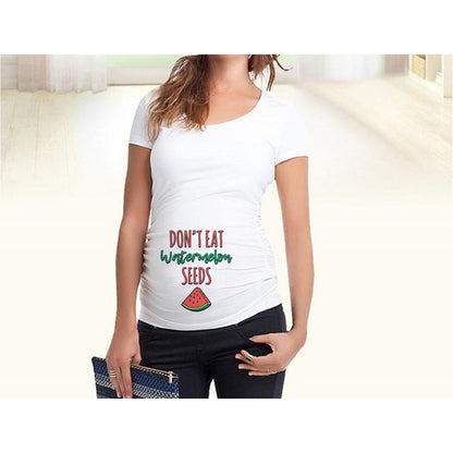 Slim Fit Maternity Funny Letter T-Shirts for Women