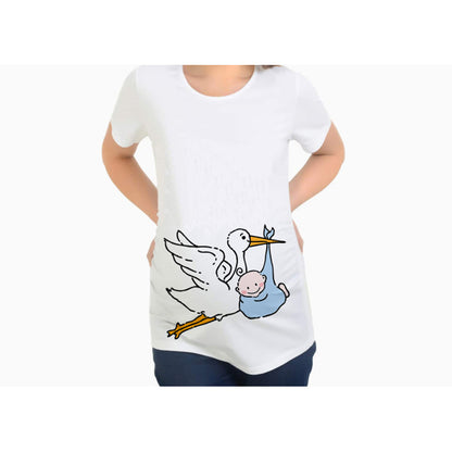Slim Fit Maternity Funny Letter T-Shirts for Women