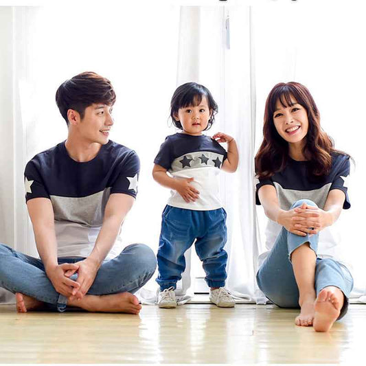 Matching Family Beach Outfits - Star Short Sleeve T-Shirts