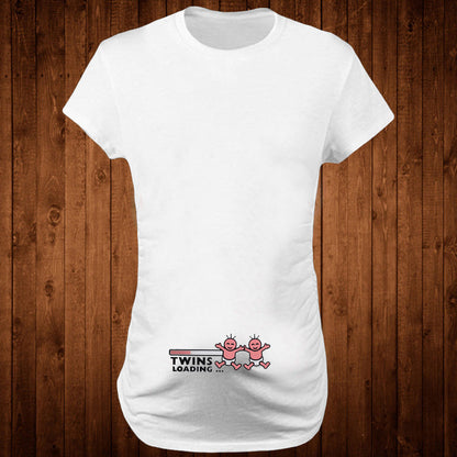 Slim Fit Maternity Funny Letter T-Shirts for Women