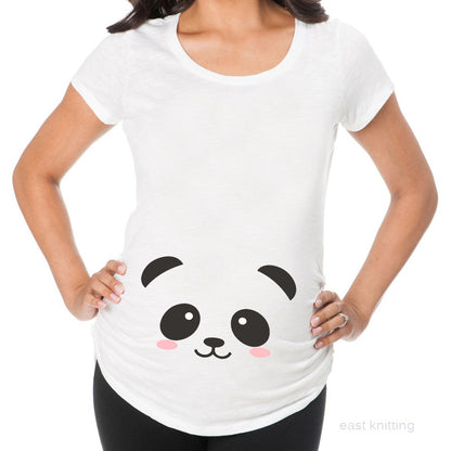 Slim Fit Maternity Funny Letter T-Shirts for Women